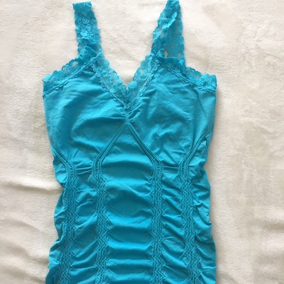 Blue Stretch Lace Strap Layering Cami szOpen - Picture 1 of 4